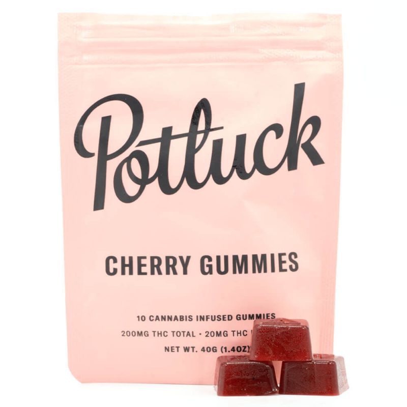 Potluck 200MG THC Cherry Gummies 1