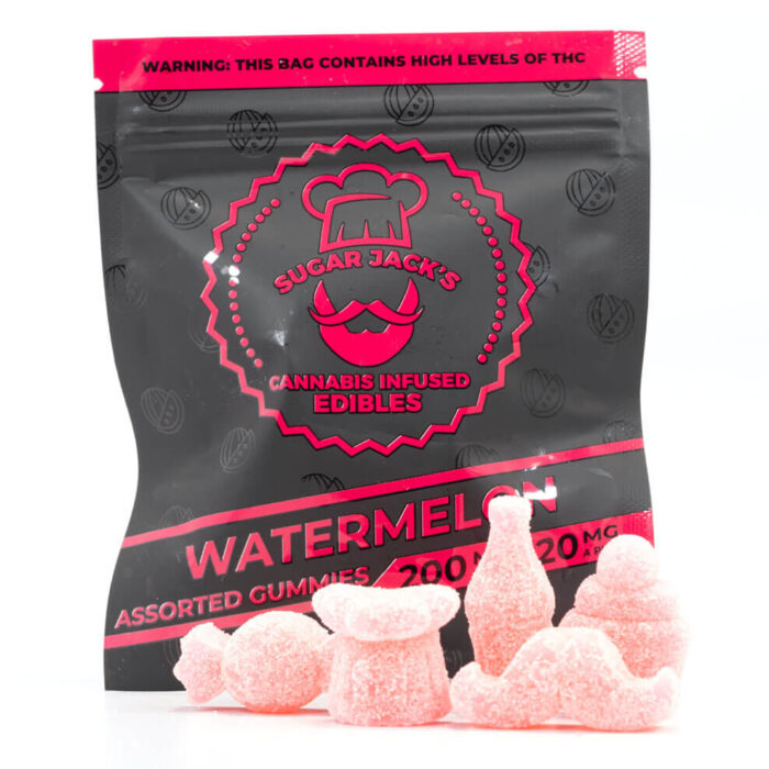SugarJacks Assorted THC Gummies Watermelon 200MG 1