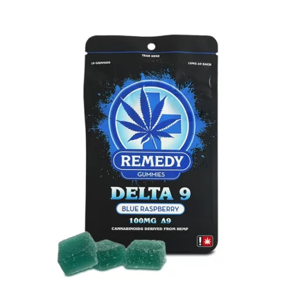 100mg Delta 9 THC Gummies Blue Raspberry